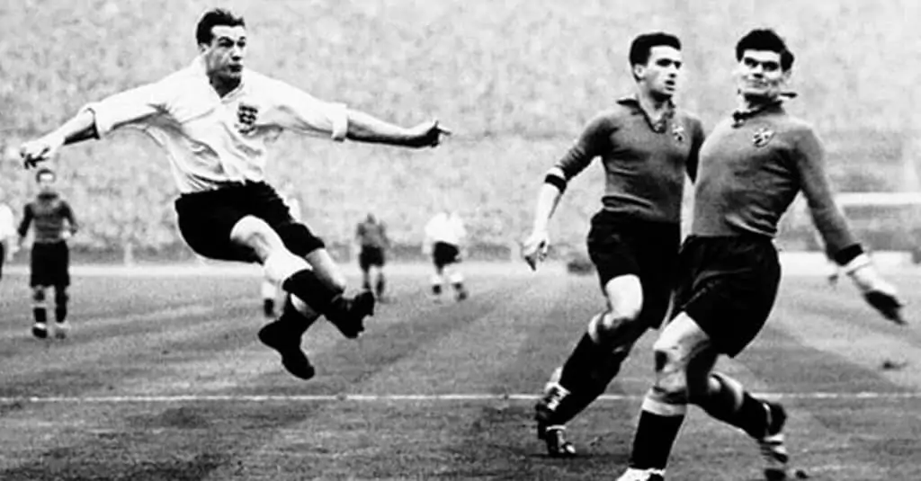Nat Lofthouse scoring the winner against Austria in 1952