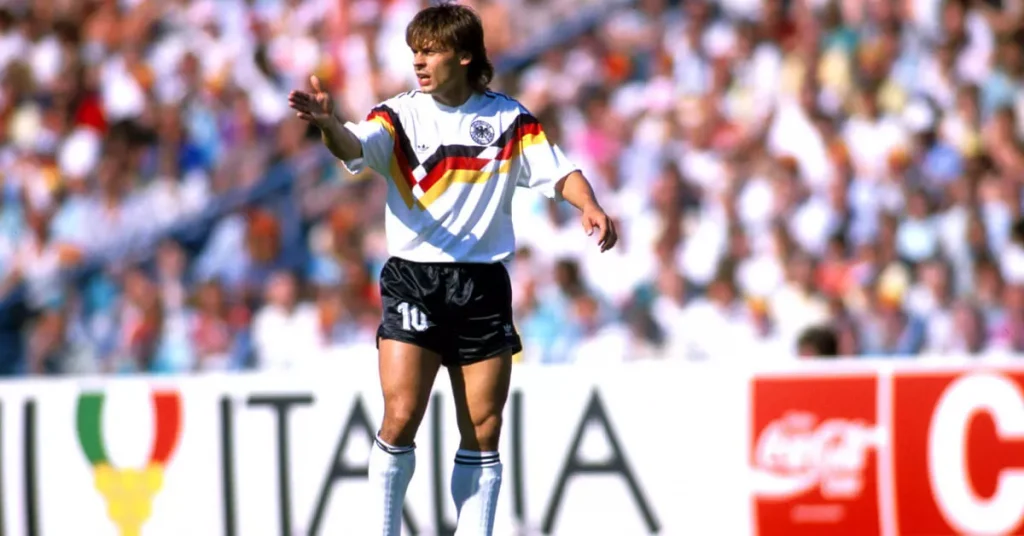 Olaf Thon playing for Germany