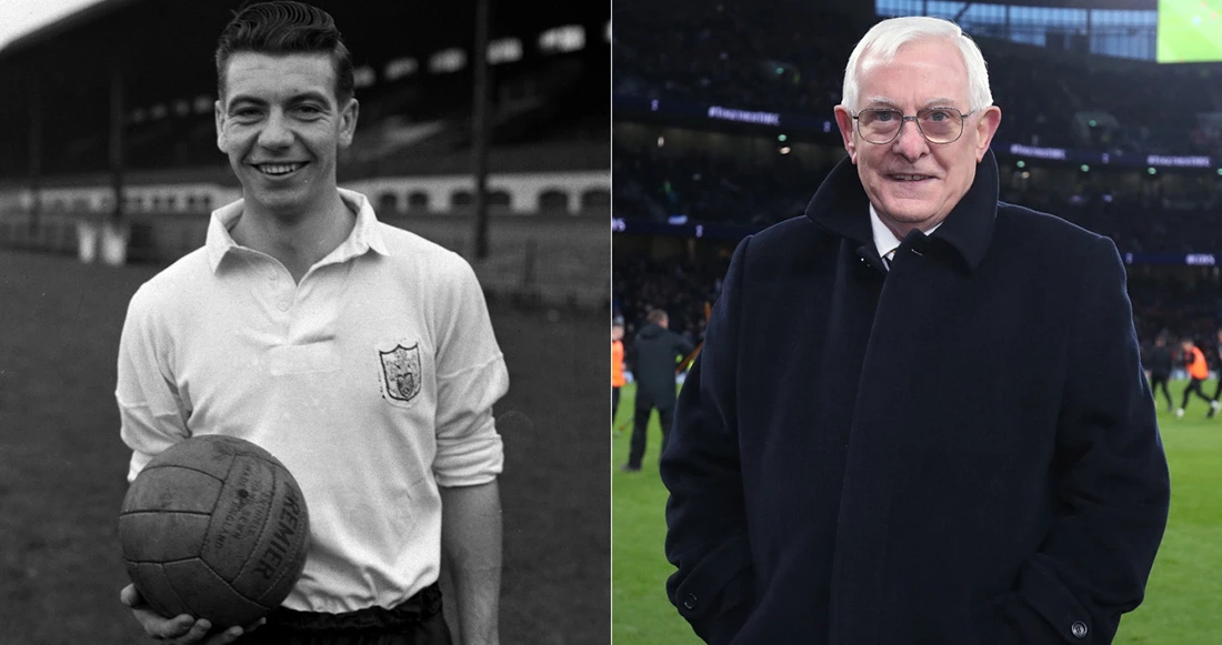Fulham legend johnny haynes when playing and just before his death