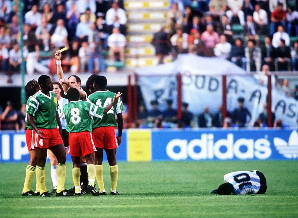 1990 world cup cameroon beating argentina