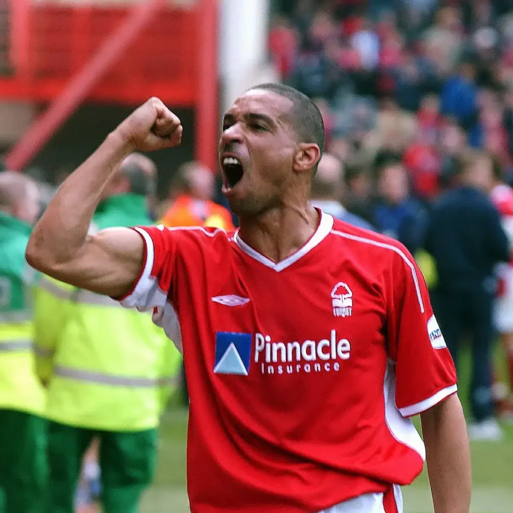 des walker celebrating towards the fans at the trent end