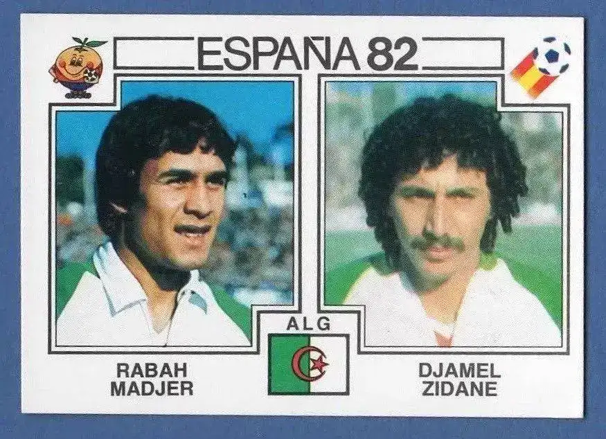 1982 playing card of djamel zidane