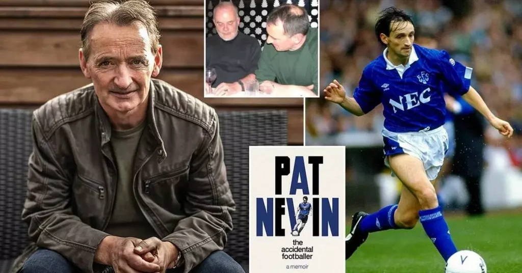 pat nevin scottish soccer player half image when playing and now retired
