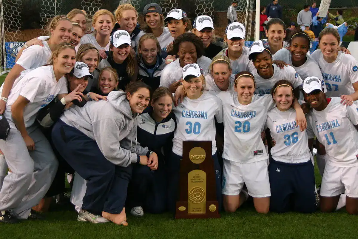 one of many unc womens soccer champion team