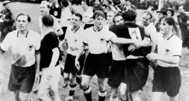 Austrian national side celebrating at the FIFA world cup 1934