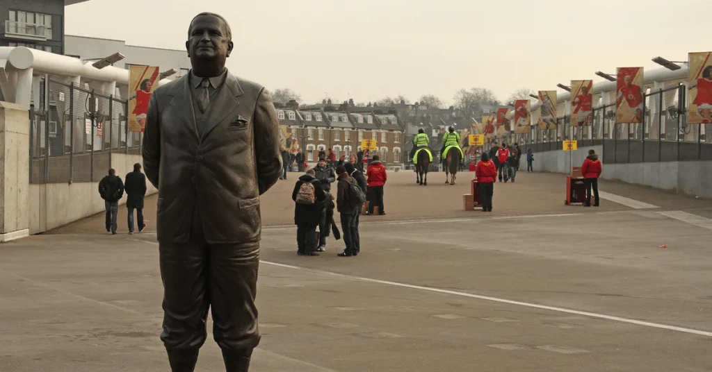 The Herbert Chapman statue at the Emirates Ground, London