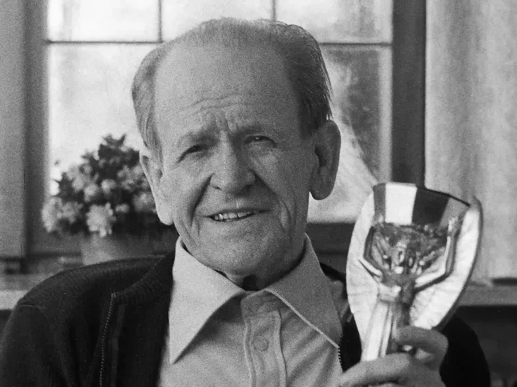 Sepp Herberger with jules rimet trophy