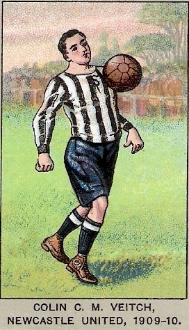 cigarette card of newcastle united captain colin veitch