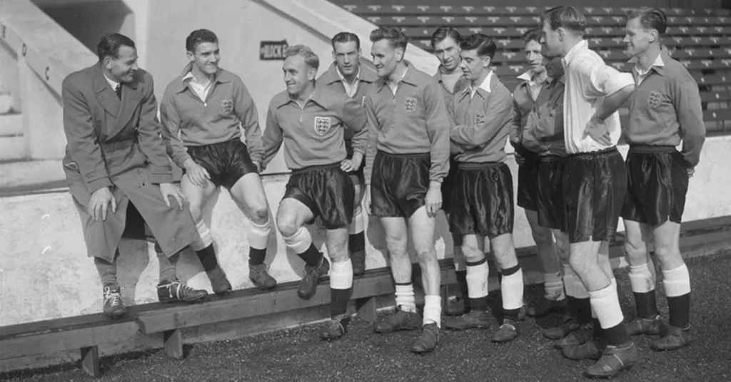 sir walter winterbottom with his england players