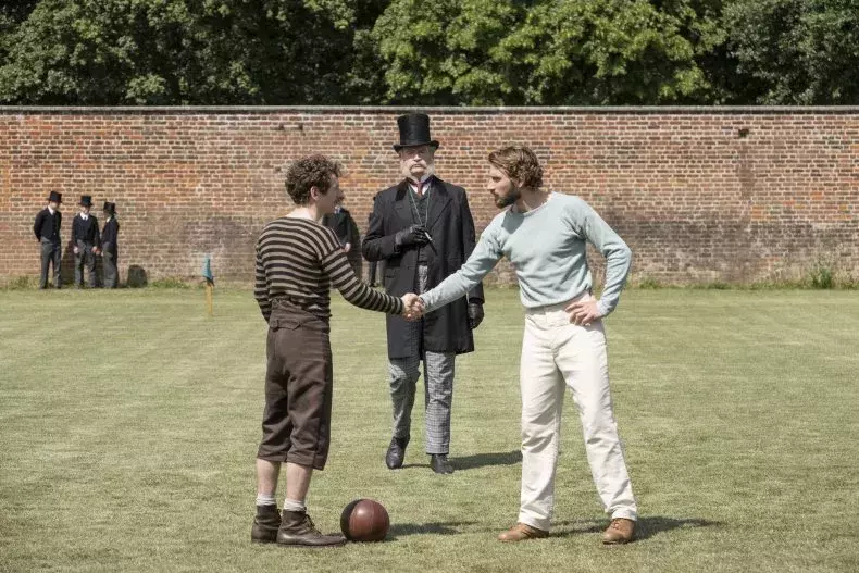 Arthur Kinnaird playing football