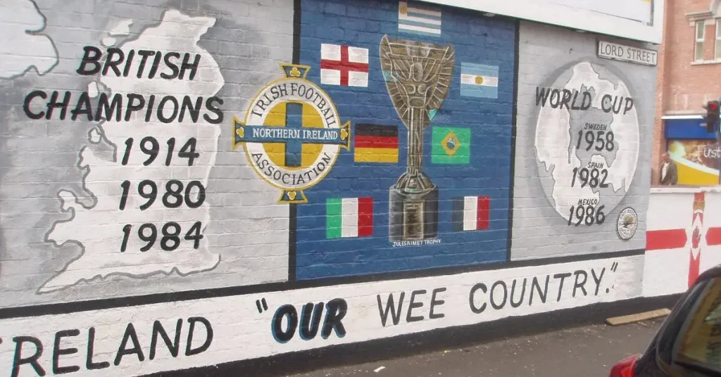 mural of northern ireland soccer history