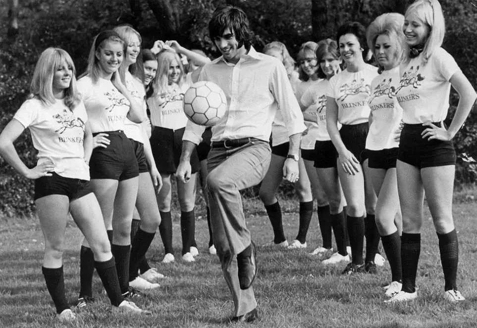 george best showing off his skills in front of women