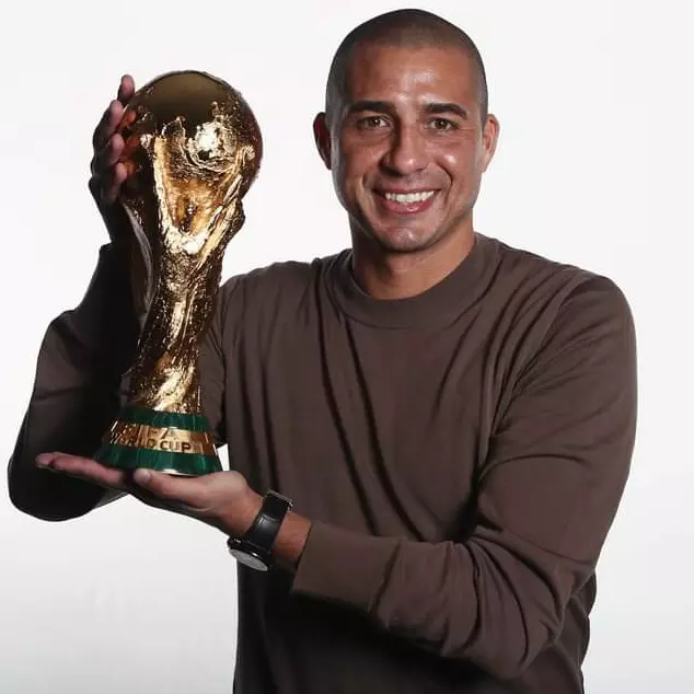 David Trezeguet with world cup trophy