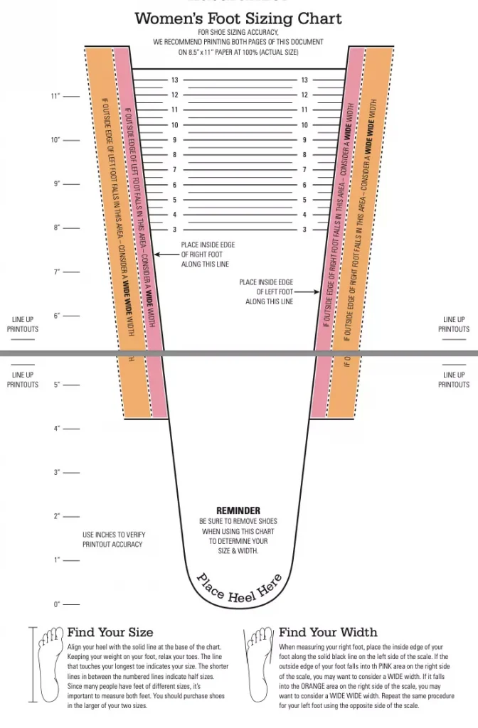 Printable Soccer Cleats Size Chart