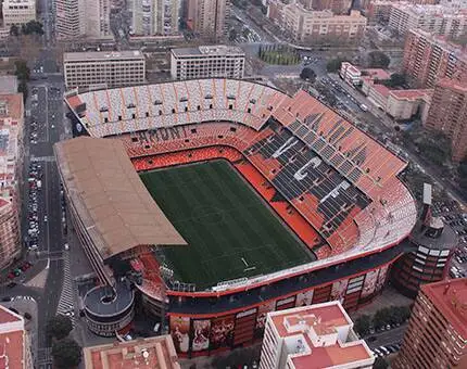 The Mestalla Stadium in Valencia Spain