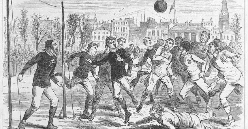 football game in the 1880s