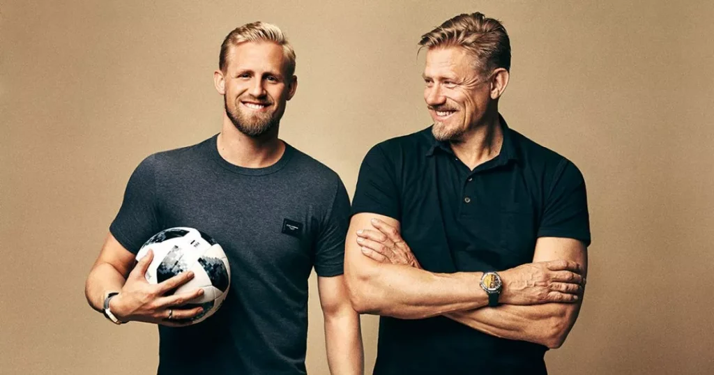 Kasper and Peter Schmeichel