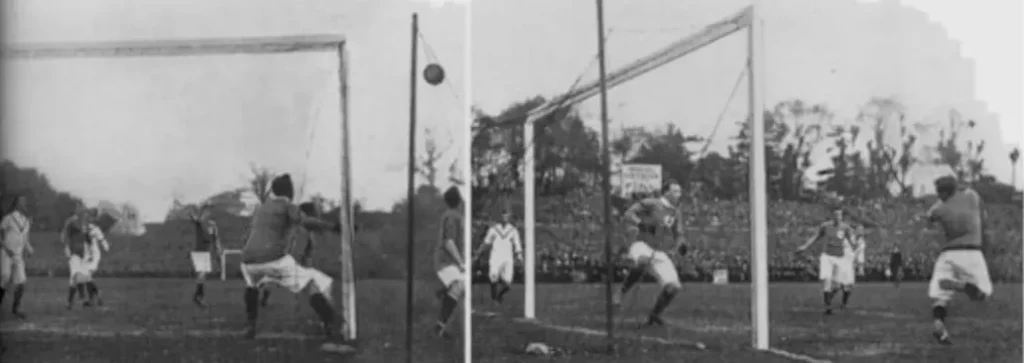 1909 fa cup winning goal caught in action with camera