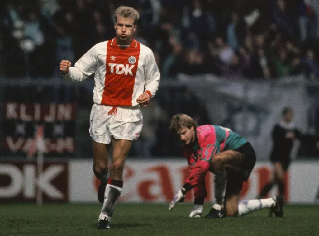 Dennis Bergkamp playing for Ajax