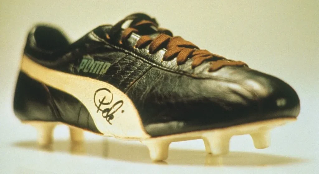pele puma boots from the 1954 word cup