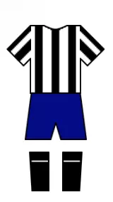 Newcastle United 1905 Playing kit and colors