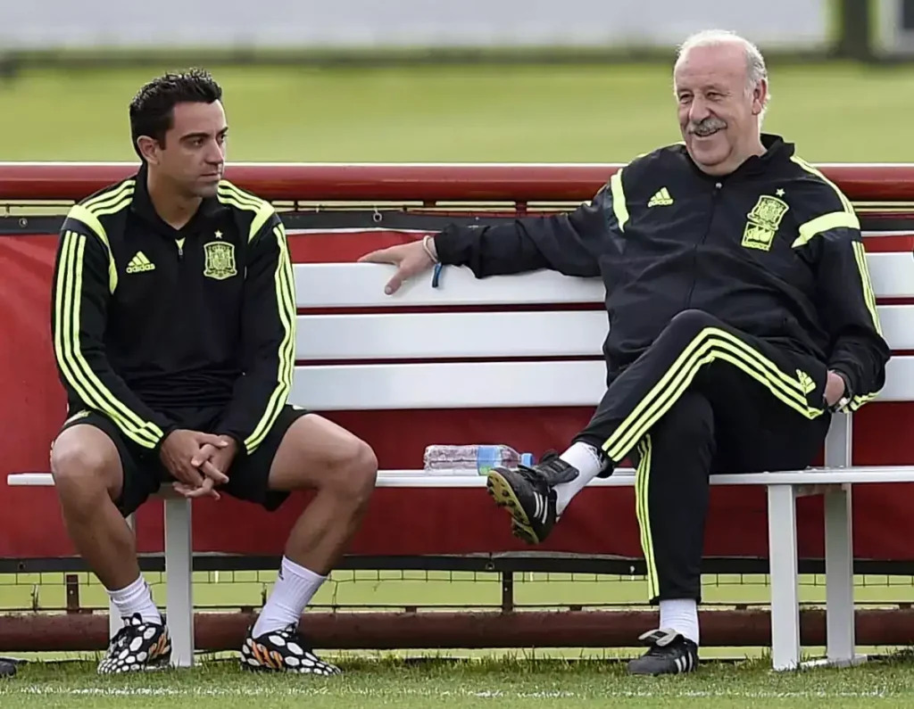 Xavi-Hernandez-And-Vicente-del-Bosque