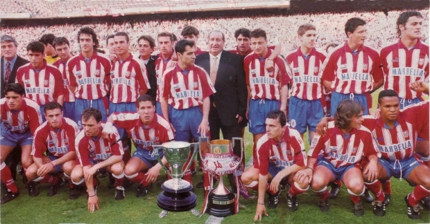 atletico madrid team in 1997 winning the double