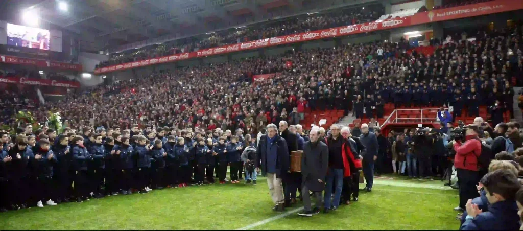 funeral of Sporting Gijón’s Riveting Striker