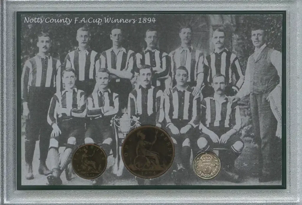 notts county coins and winners medal