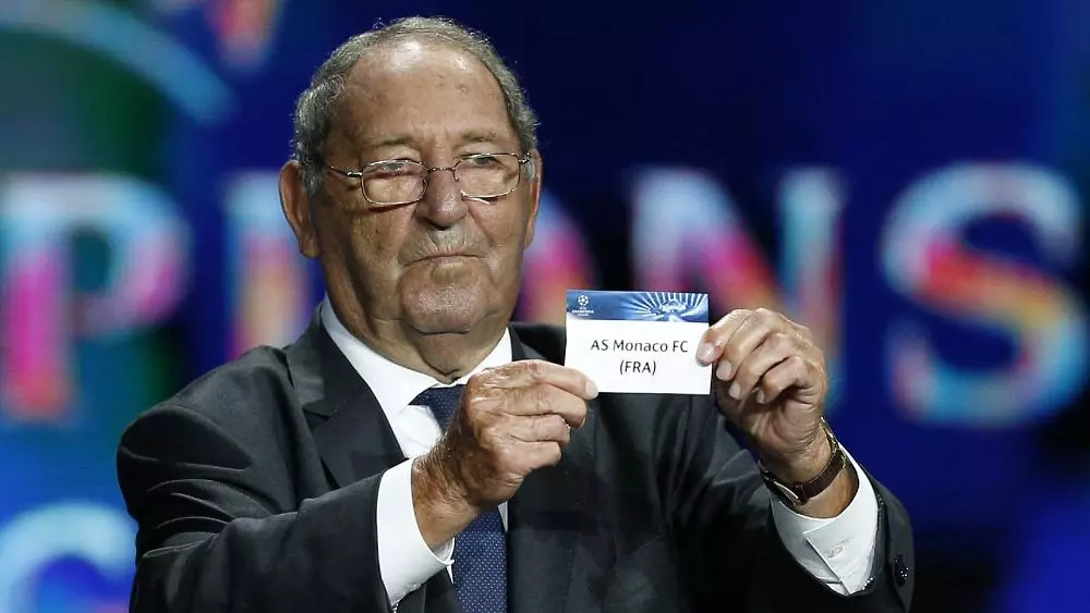 paco gento at the champions league draw