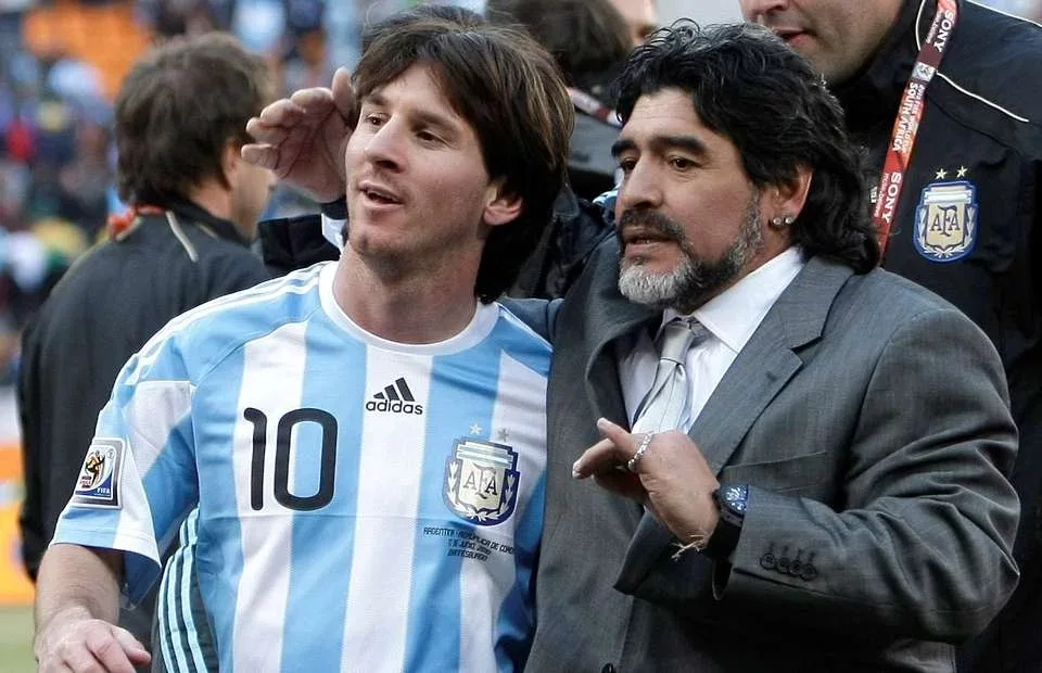 maradona and leo messi