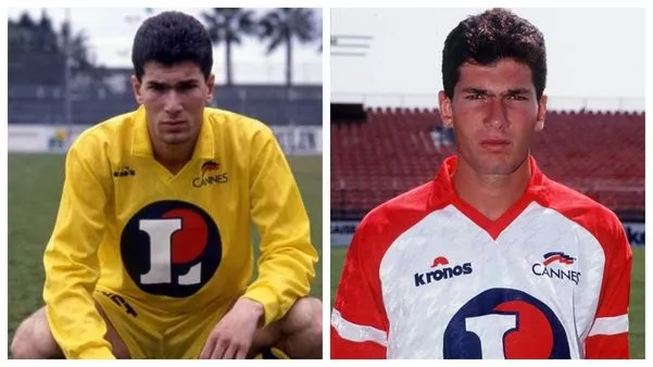 Zinedine Zidane playing for Cannes