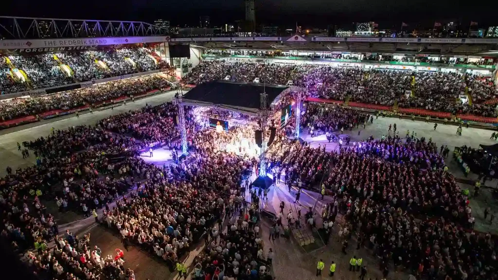 bramall lane being used as a boxing event