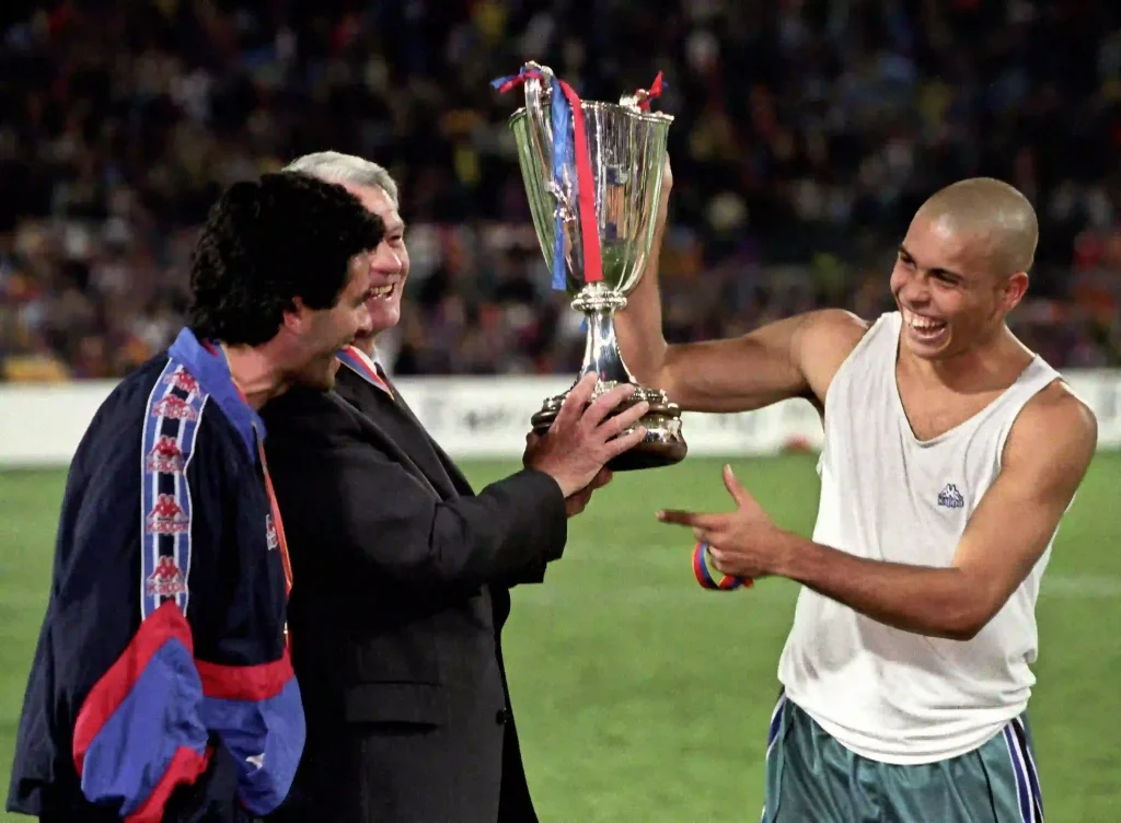 brazilian ronaldo with cup winners cup