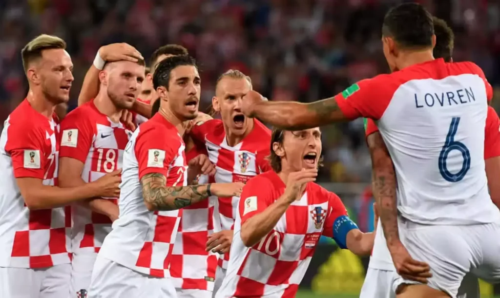 croatia celebrating at world cup