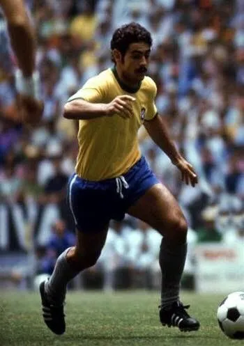 1970 World Cup Finals Rivellino of Brazil in action