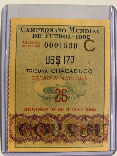 ticket stub for 1962 world cup final