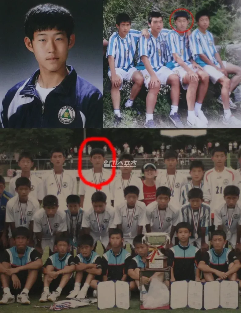 korean footballer son heung min during his childhood