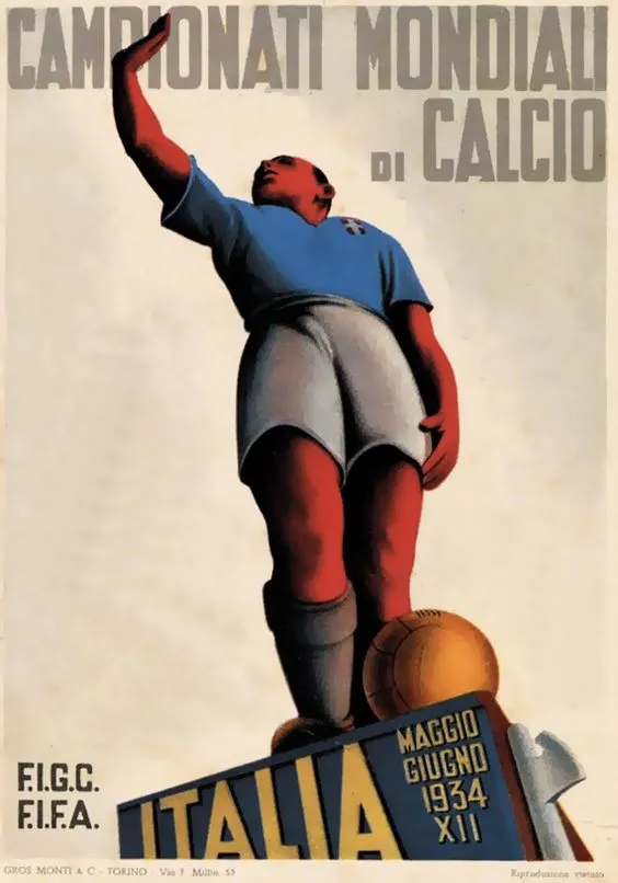 postcard of the 1934 world cup