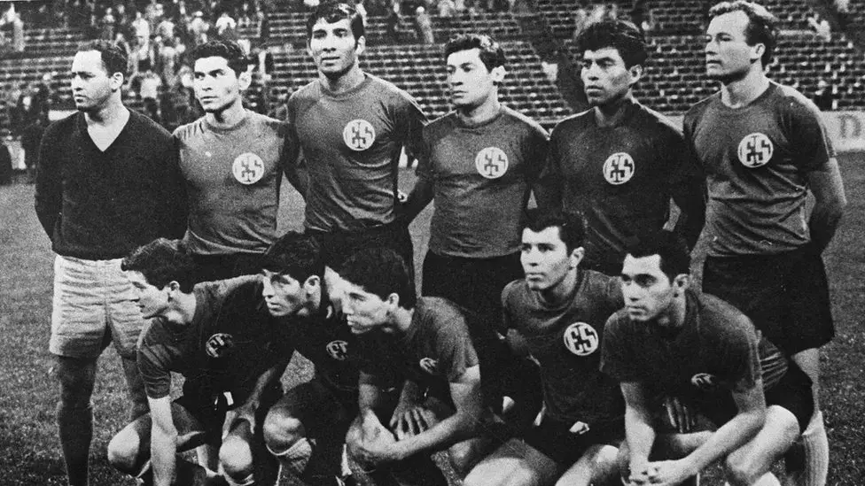 El Salvador_s team ahead of the deciding match against Honduras