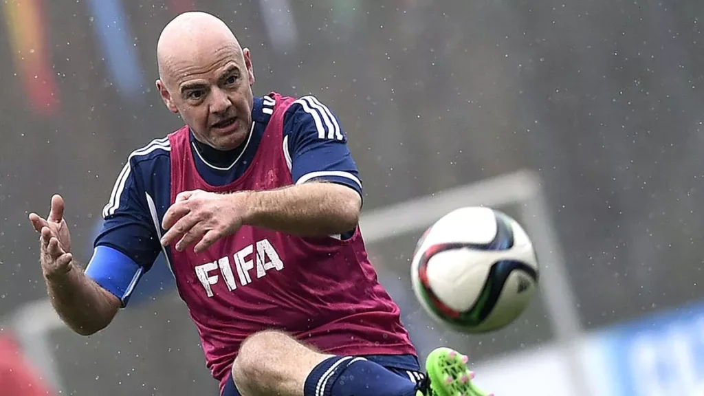 Gianni Infantino playing football