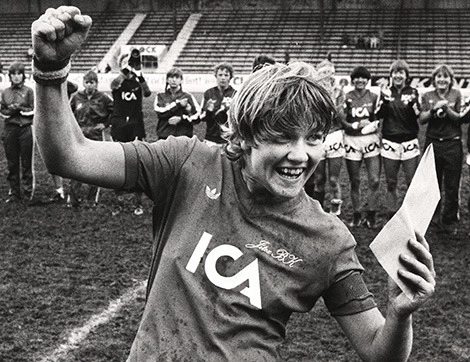 Pia Sundhage at Jitex in 1981