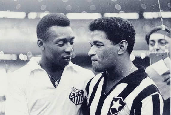Botafogos Garrincha and Santos Pele