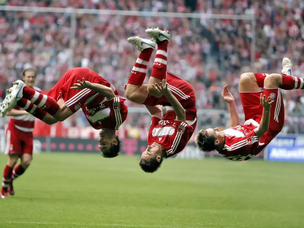 german soccer player miroslav famous somersault