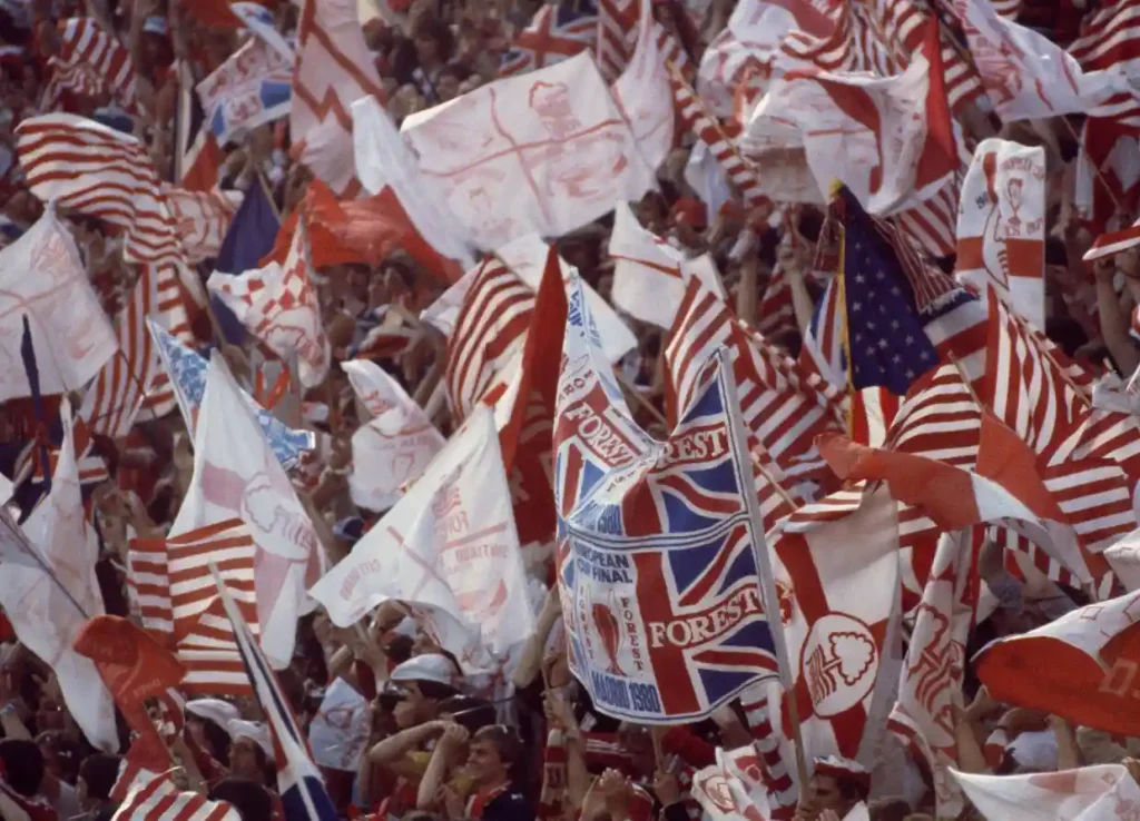 nottingham forest fans at 1980 european cup