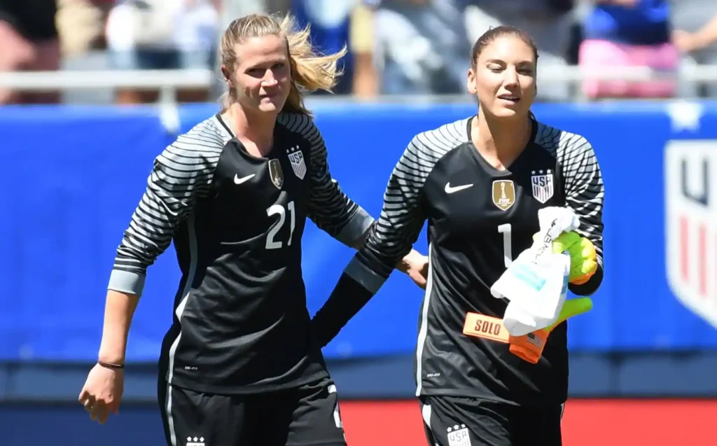Alyssa Naeher and Hope Solo