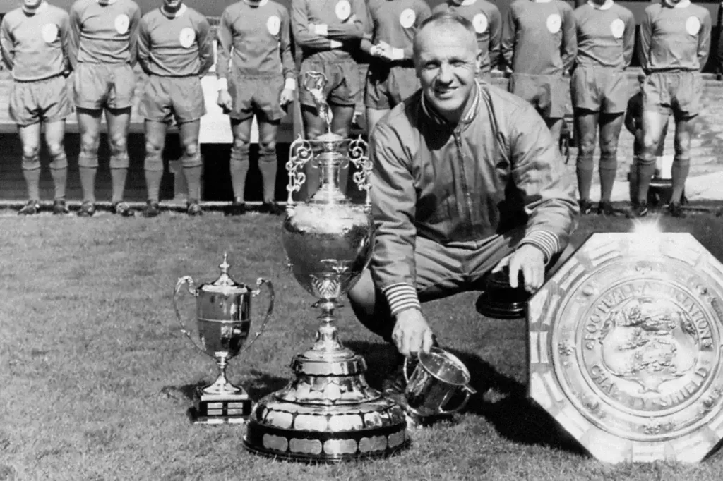 Bill Shankley And Liverpool Trophies