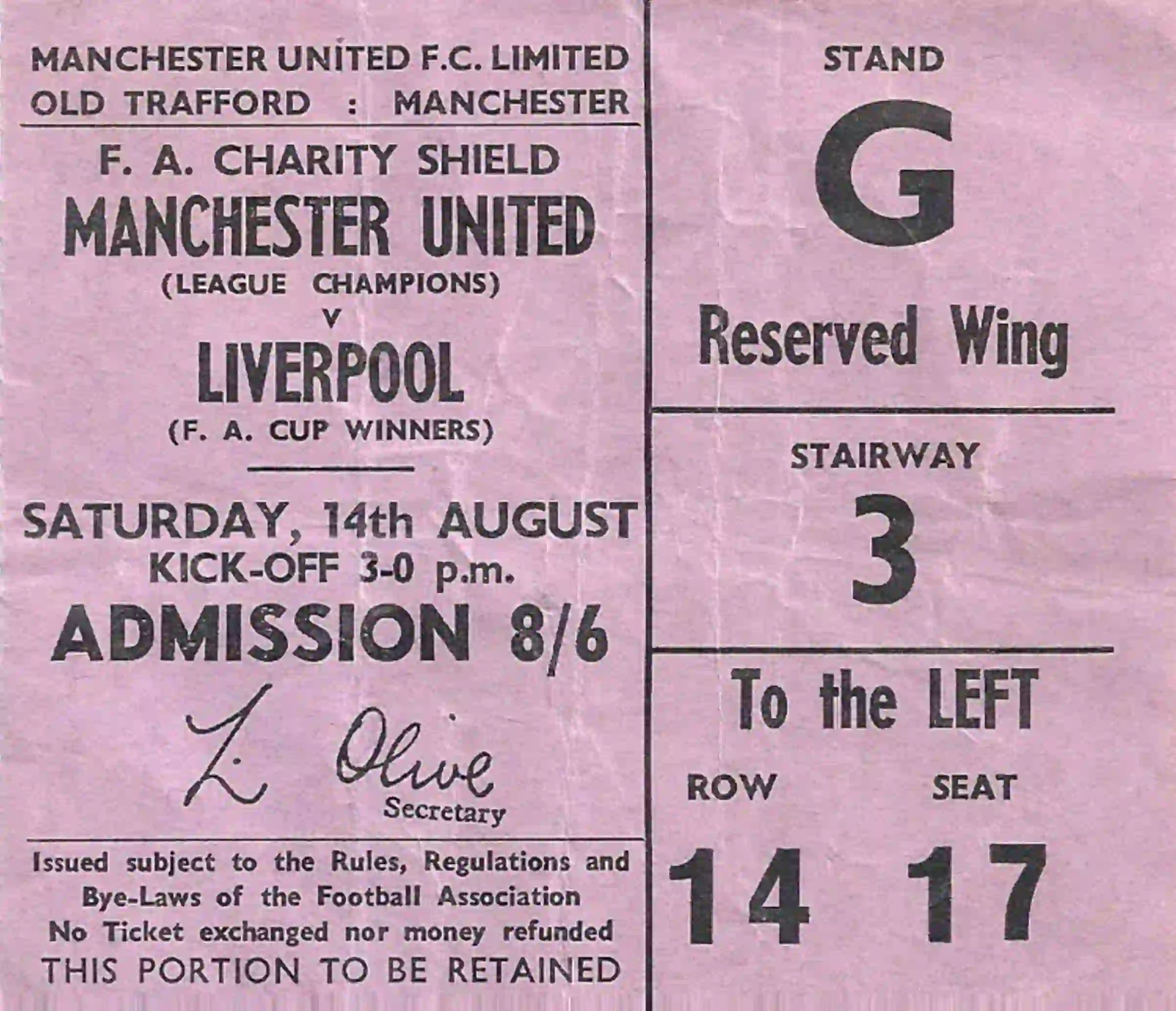 liverpool and manchester united charity shield 19651