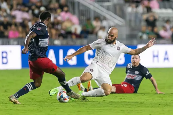 New England Revolution Damian Rivera his first goal against Inter Miami FC