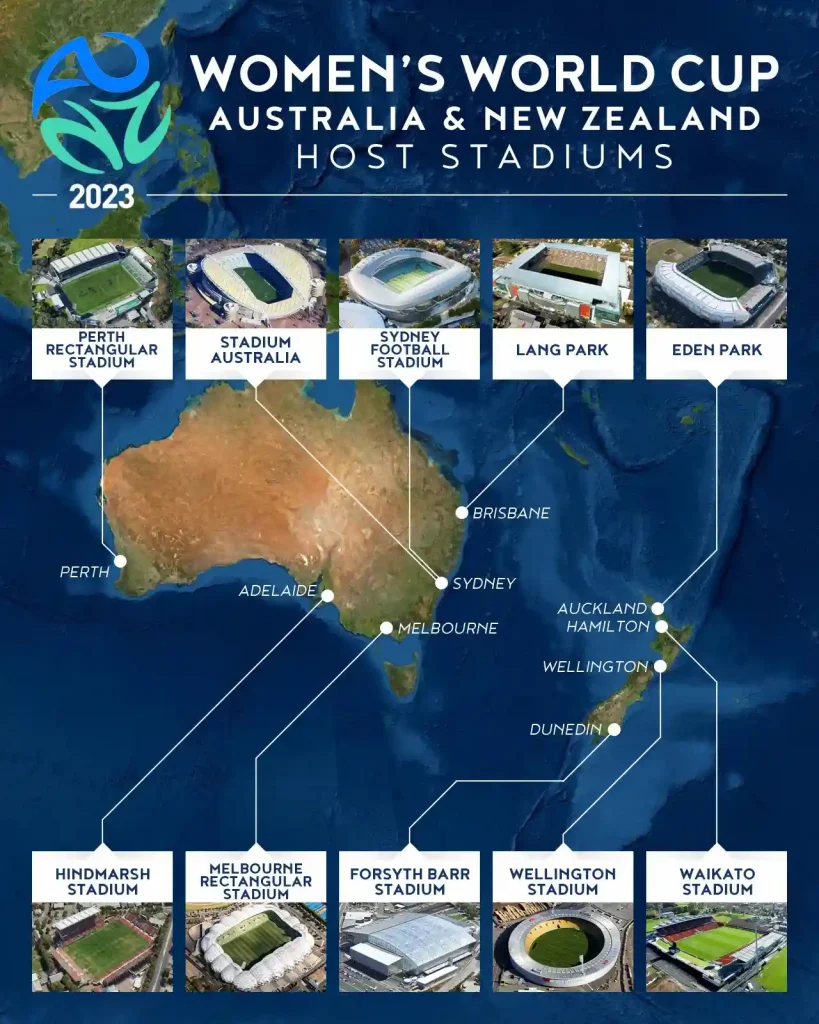2023-womens-world-cup-map-stadiums